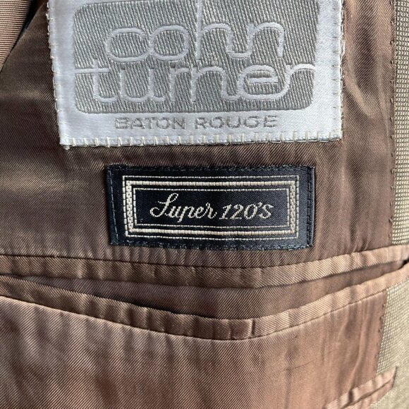 Canali Super 120s Wool Suit Mens 56R Brown 35x29 Pleated Pants 2-Piece - Picture 10 of 16